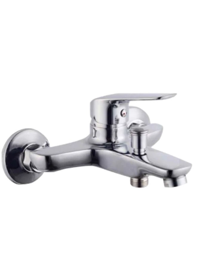 خلاط دش زنك مع سماعة مستطيل كروم - Image 2